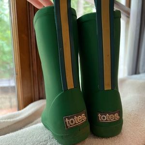 Cirrus Toddler’s Charley Totes Tall Green Pull-on Rain Boots Size 5-6